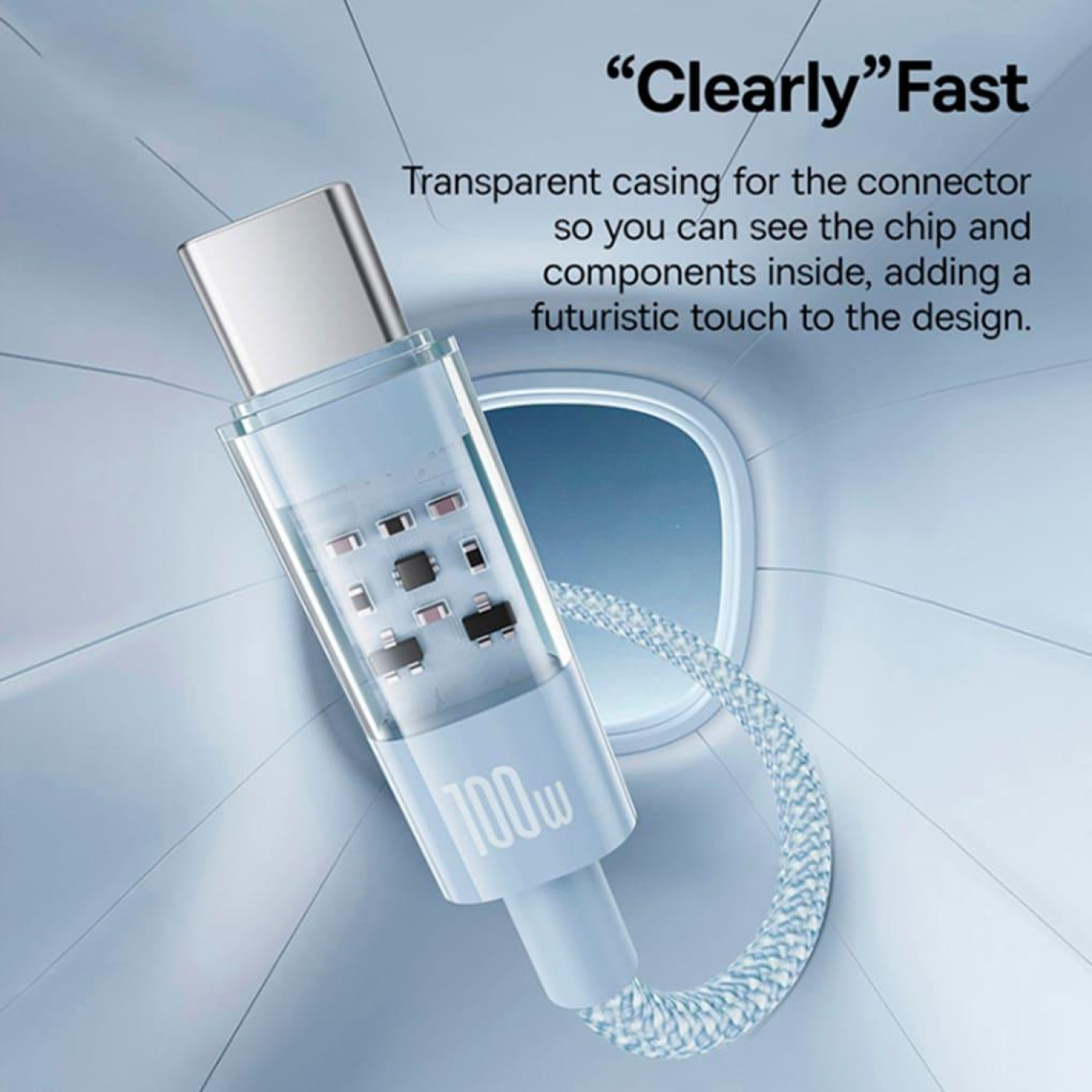 Кабель Baseus Gem Fast-Charging Data Cable Type-C to Type-C 100W 1m blue (P10373000311-00)