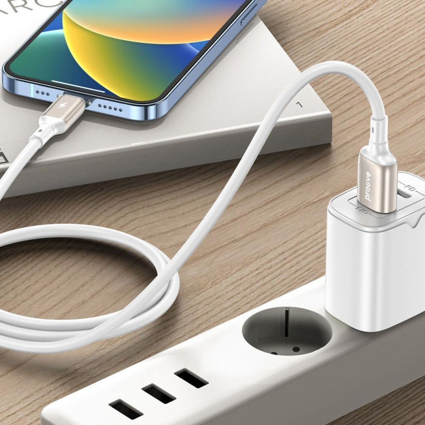 Кабель Proove Flex Metal USB to Lightning 2.4A (1m) white (CCFM20001102)