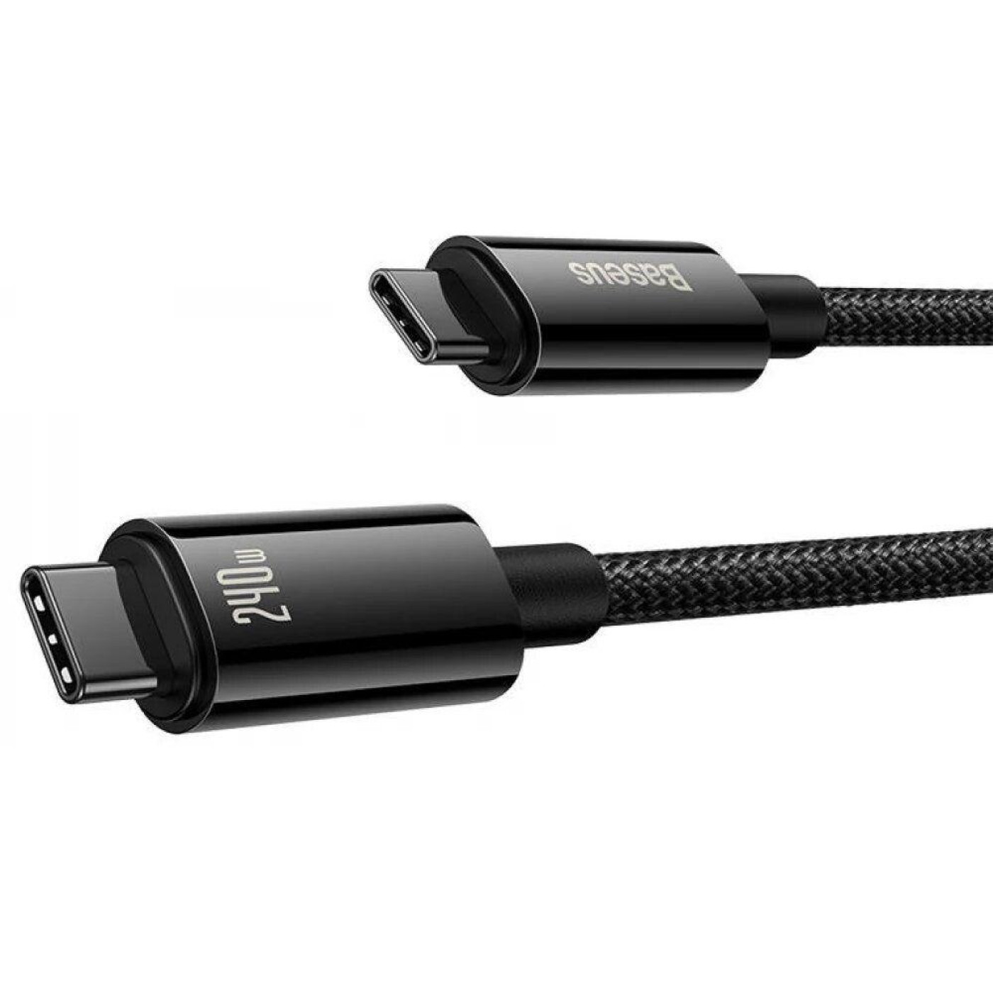 Кабель Baseus Tungsten Gold Fast Charging Type-C to Type-C 240W (2m) black (CAWJ040101)