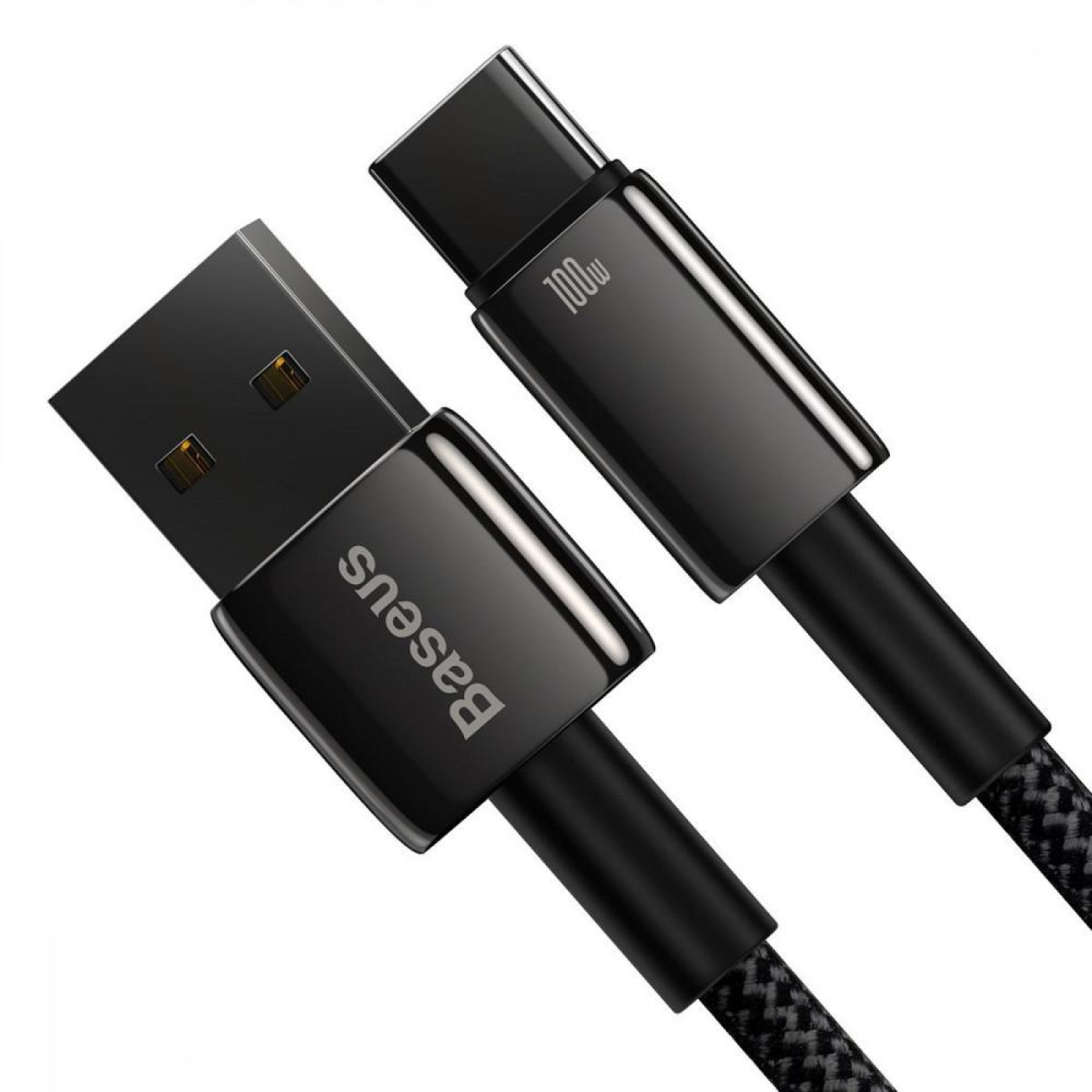Кабель Baseus Tungsten Gold Fast Charging USB to Type-C 100W (2m) black (CAWJ000101)