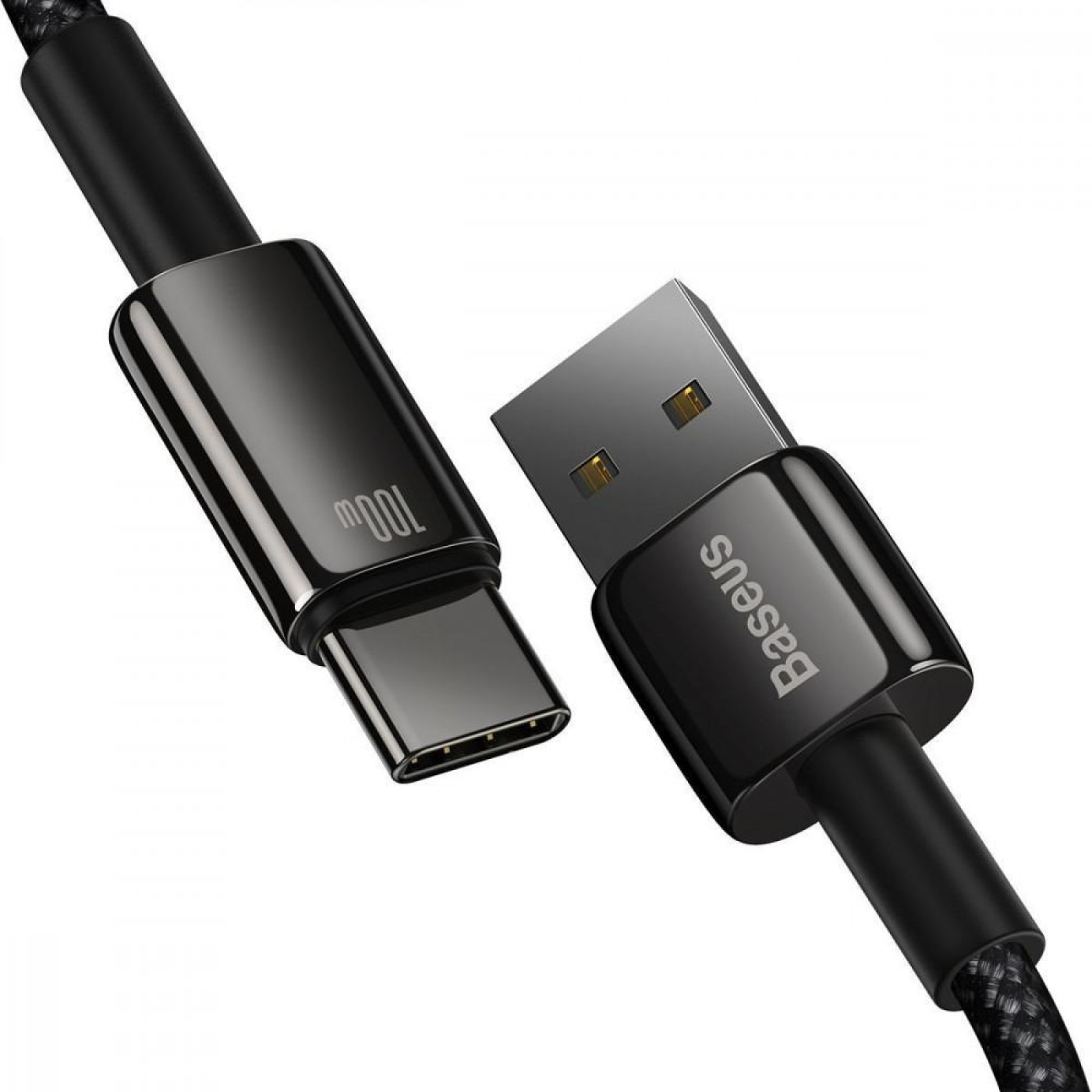 Кабель Baseus Tungsten Gold Fast Charging USB to Type-C 100W (2m) black (CAWJ000101)
