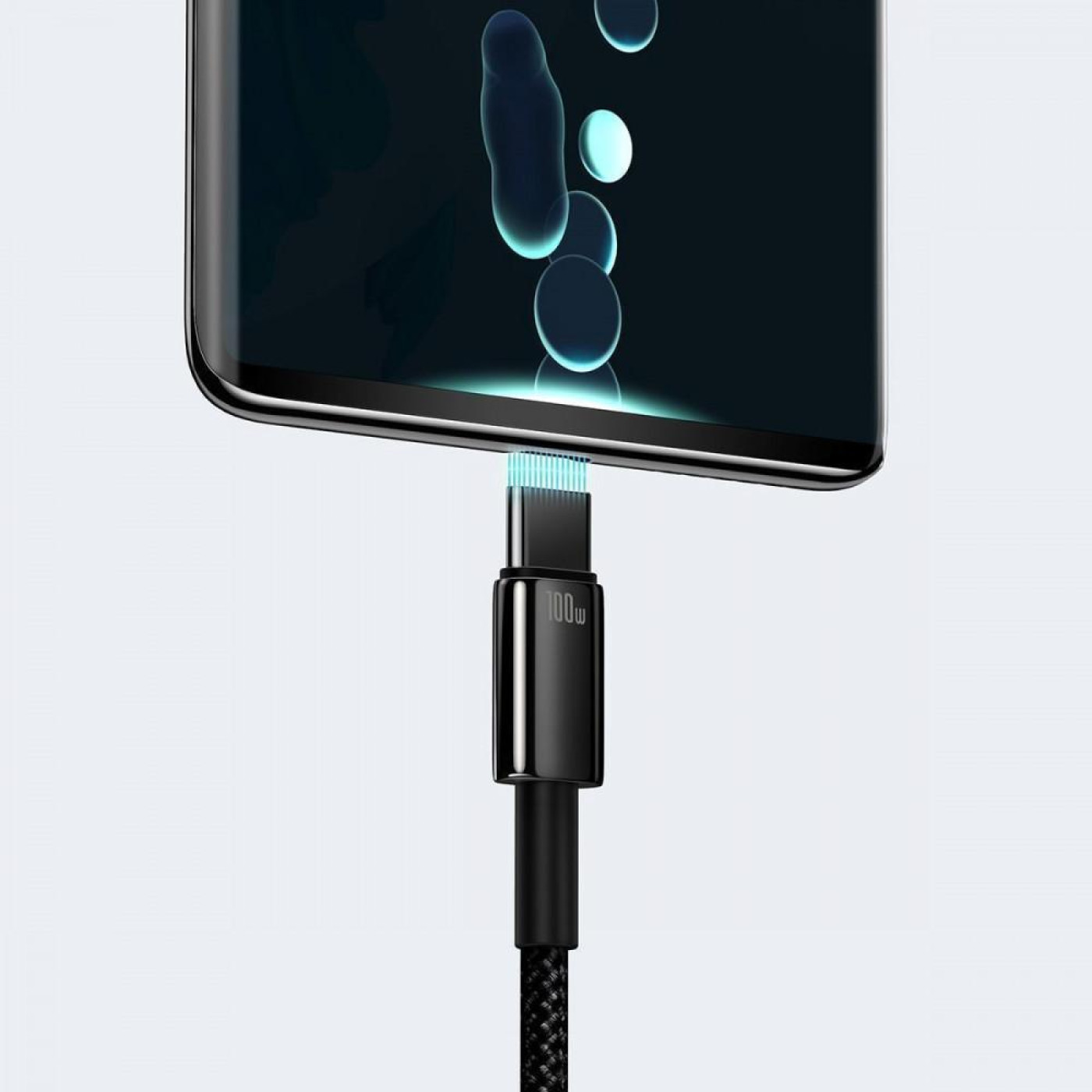 Кабель Baseus Tungsten Gold Fast Charging USB to Type-C 100W (2m) black (CAWJ000101)