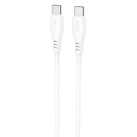 Кабель Proove Simple Silicone Type-C to Type-C 60W (1m) white (CCSI60002202)