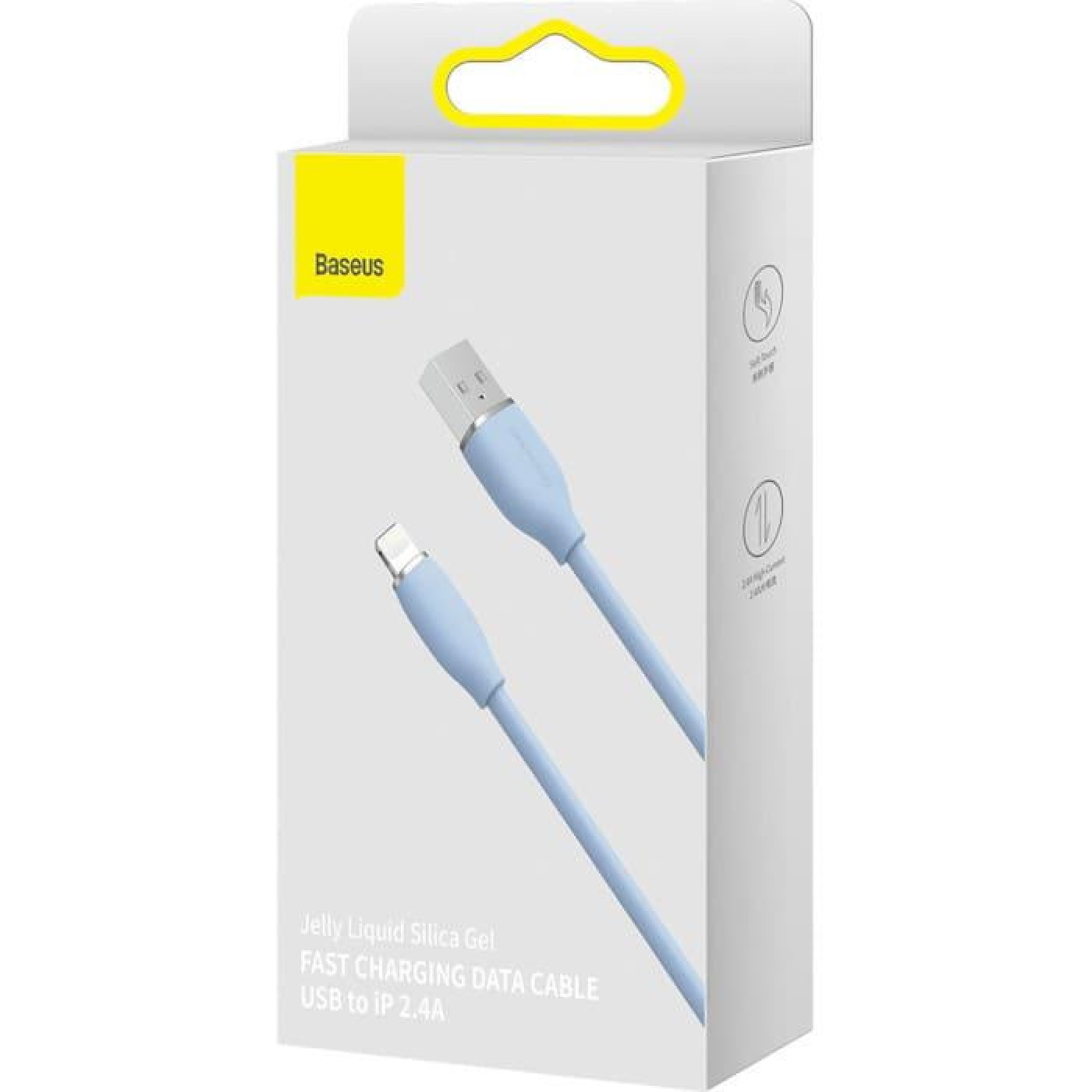 Кабель Baseus USB2.0AM-Lightning M,2 м,2.4A Jelly Liquid Silica GelCAGD000103 Синий (CAGD000103)