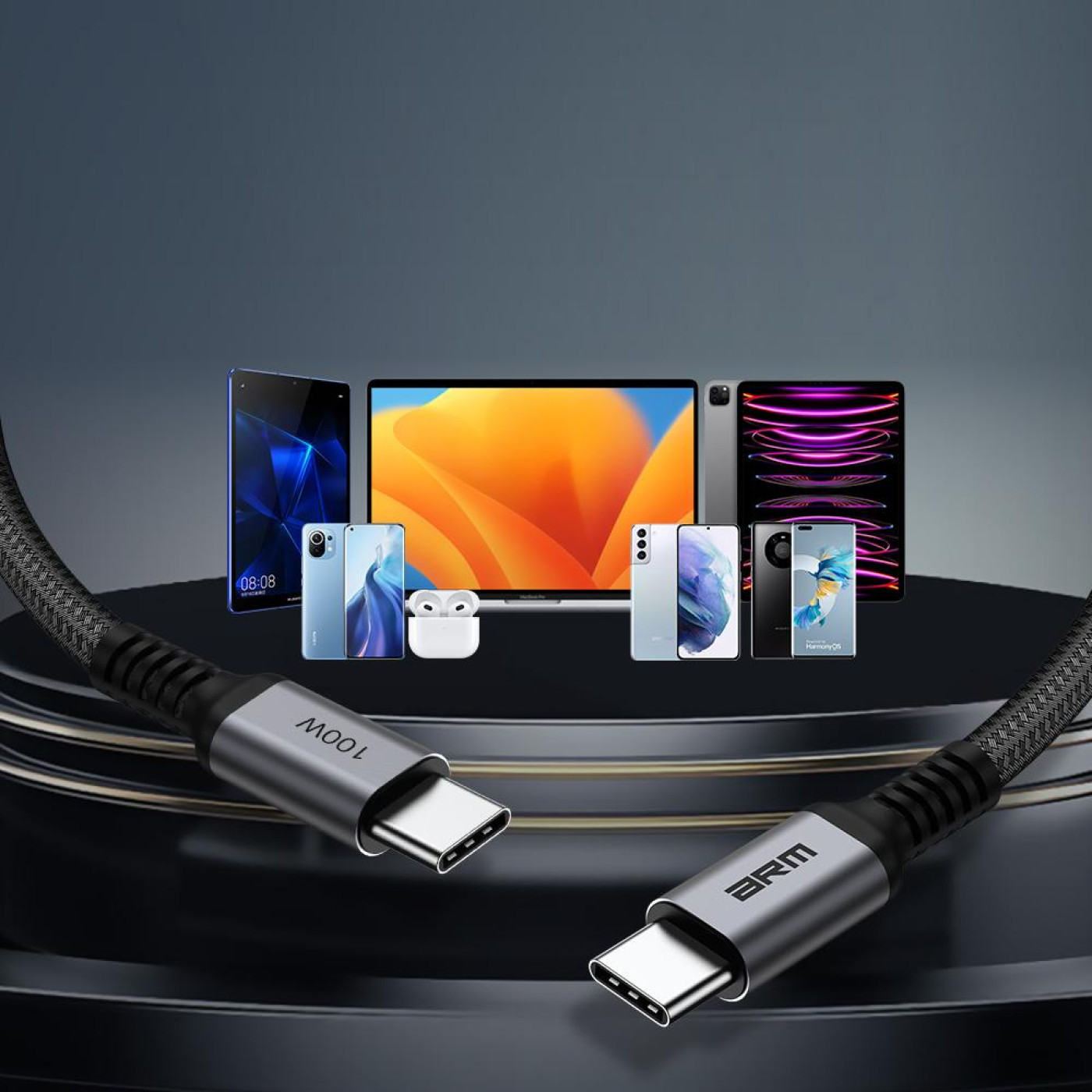 Кабель ArmorStandart PD 100W Aluminum Alloy 1m Black-Grey (ARM69370)