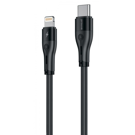 Кабель Proove Soft Silicone Type-C to Lightning 27W (2m) black (CCSO27002121)