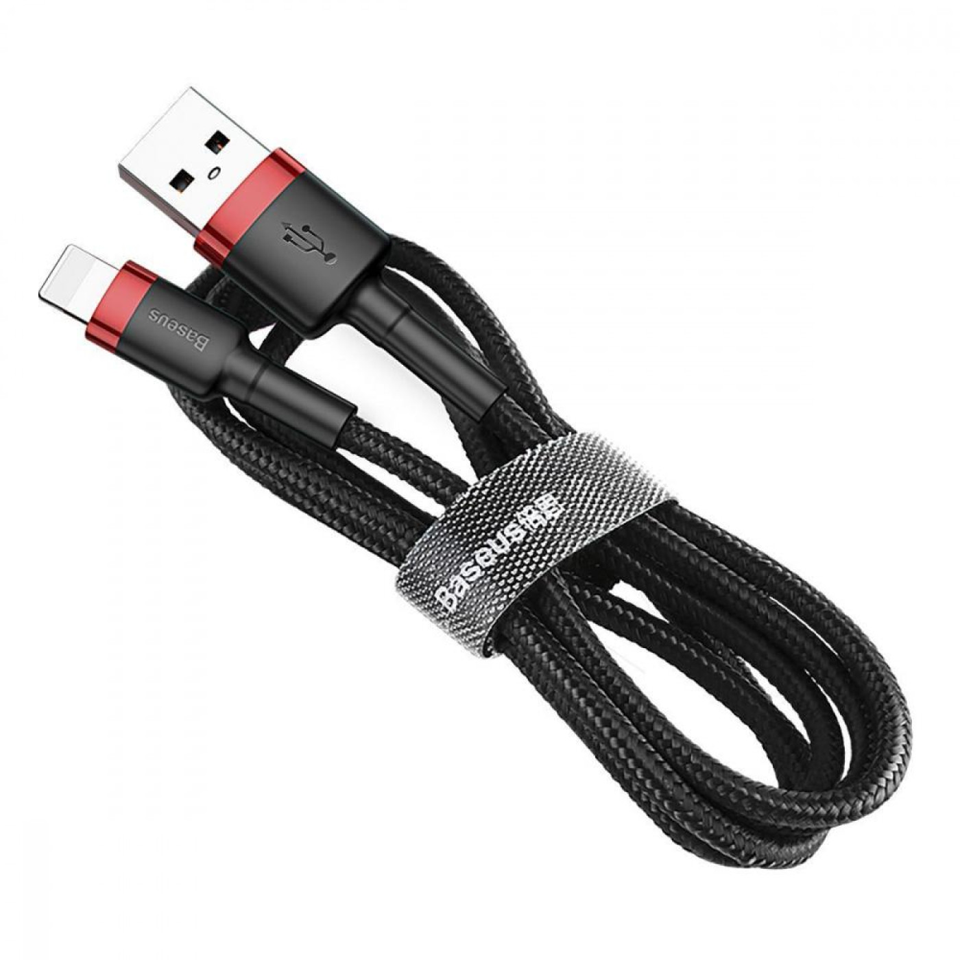 Кабель Baseus Cafule Lightning 2.4A (1m) red/black (CALKLF-B19)