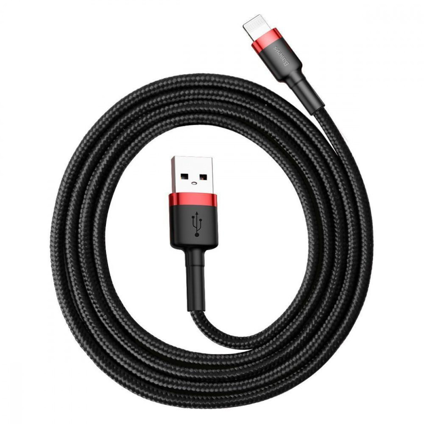 Кабель Baseus Cafule Lightning 2.4A (1m) red/black (CALKLF-B19)