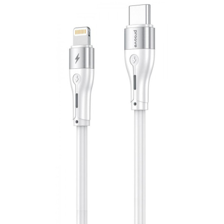 Кабель Proove Soft Silicone Type-C to Lightning 27W (2m) white (CCSO27002122)