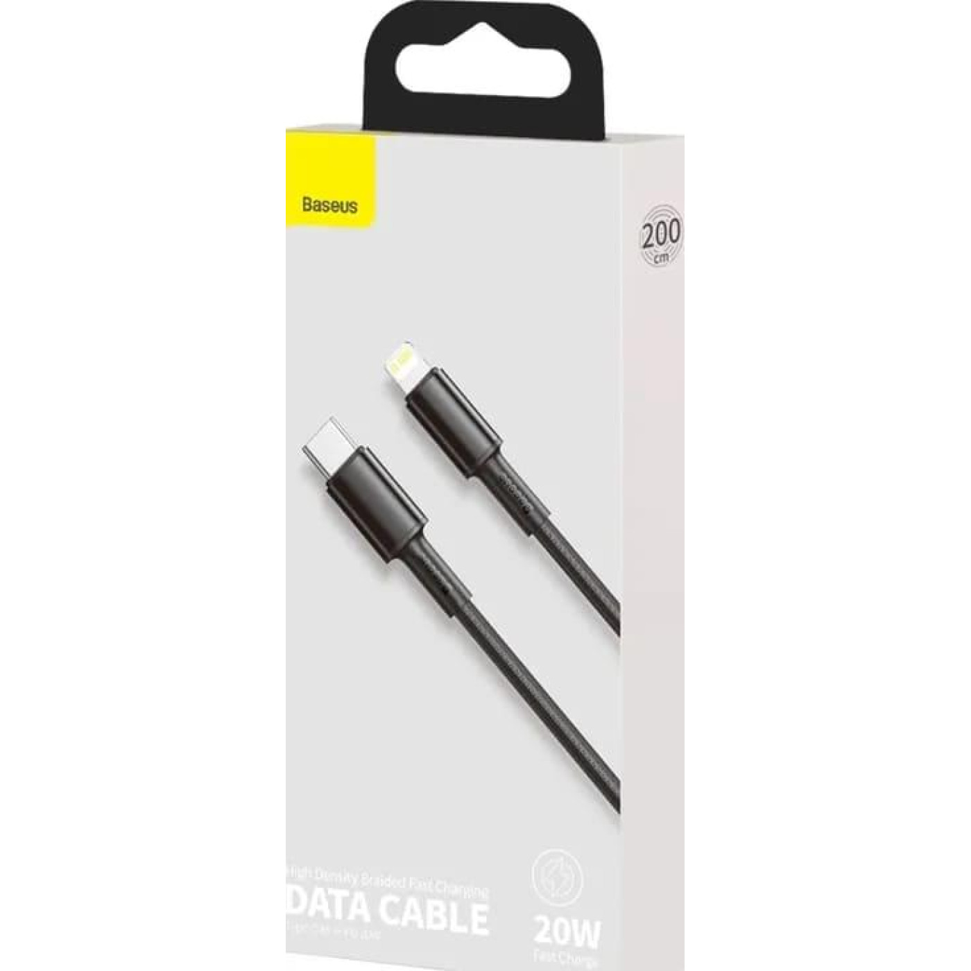 Кабель Baseus High Density Braided Type-C to Lightning PD 20W (2m) black (CATLGD-A01)