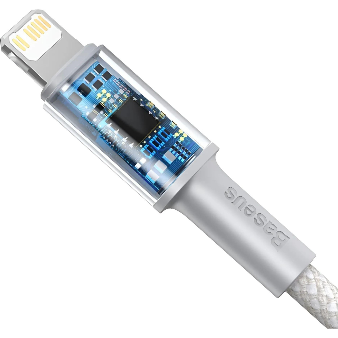Кабель Baseus High Density Braided Type-C to Lightning PD 20W (2m) white (CATLGD-A02)