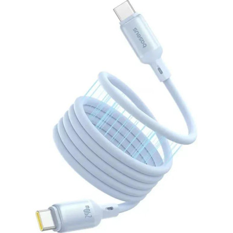 Кабель Baseus PicoGo Magnetic Liquid Silicone Type-C to Type-C 240W (1m) blue (P10376800311-00)
