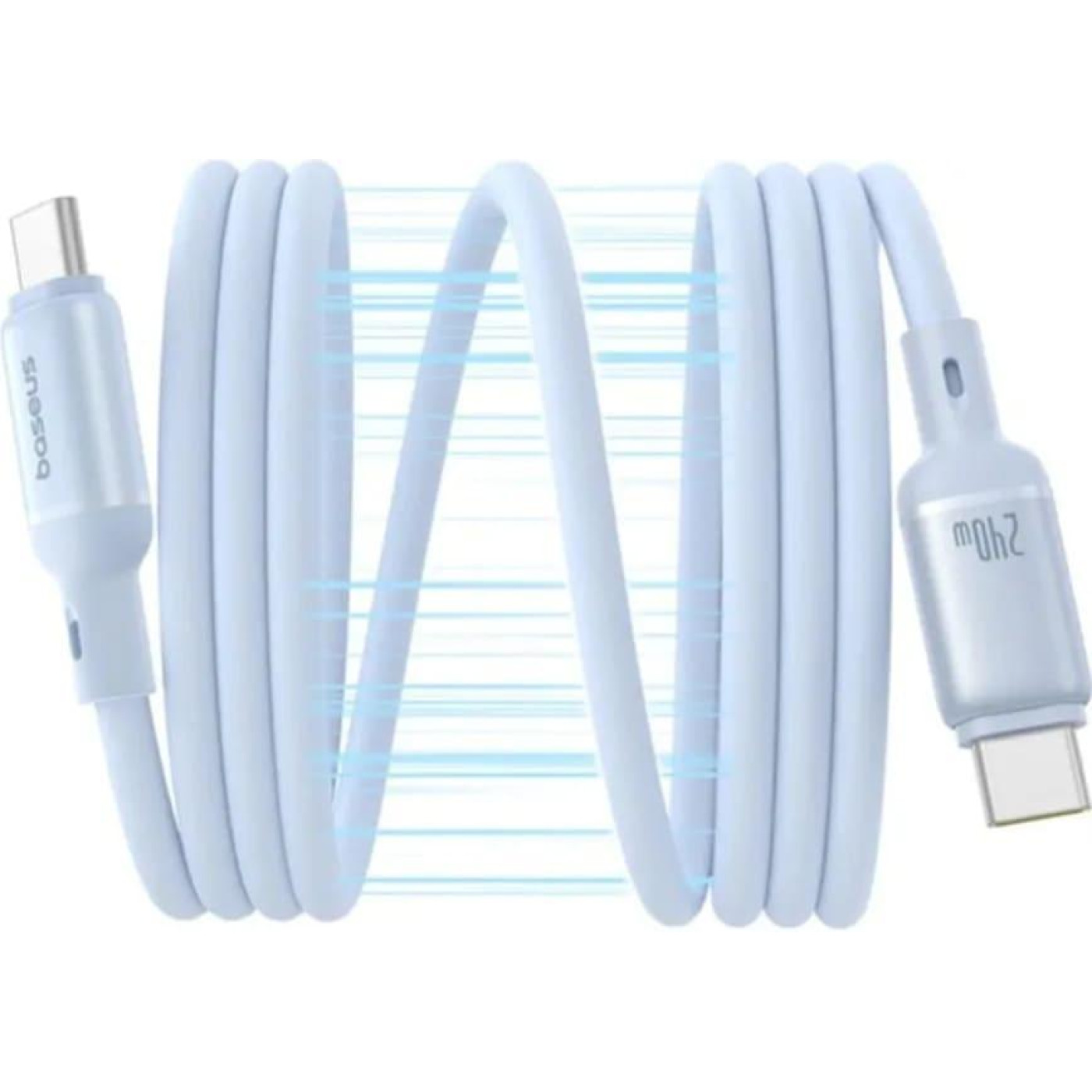 Кабель Baseus PicoGo Magnetic Liquid Silicone Type-C to Type-C 240W (1m) blue (P10376800311-00)