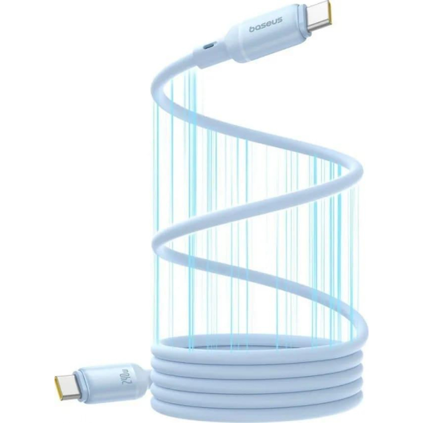 Кабель Baseus PicoGo Magnetic Liquid Silicone Type-C to Type-C 240W (1m) blue (P10376800311-00)