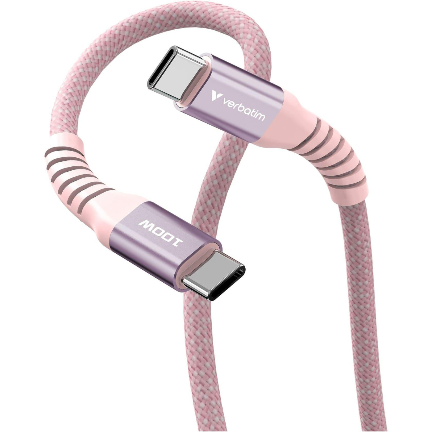 Кабель Verbatim 100 Вт /USB-C–USB-C /120 см-рожевий (31857)