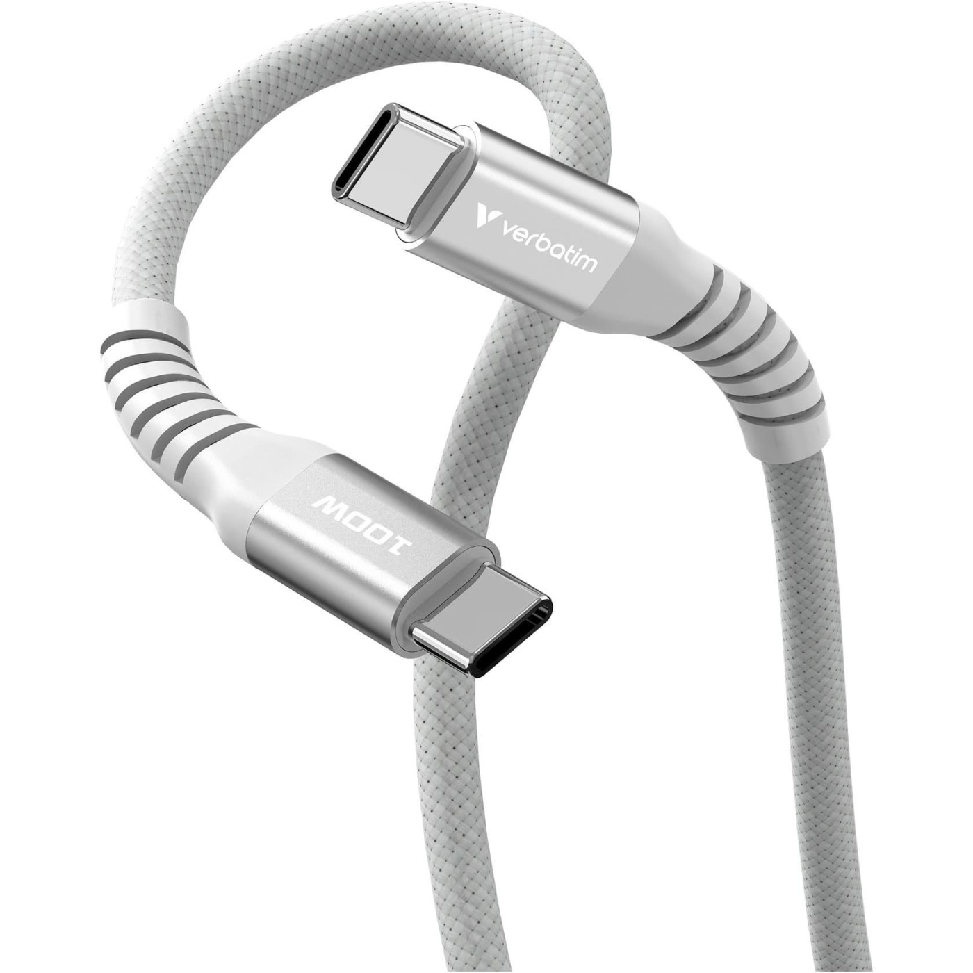 Кабель Verbatim 100 Вт /USB-C–USB-C /120 см-сирий (31854)