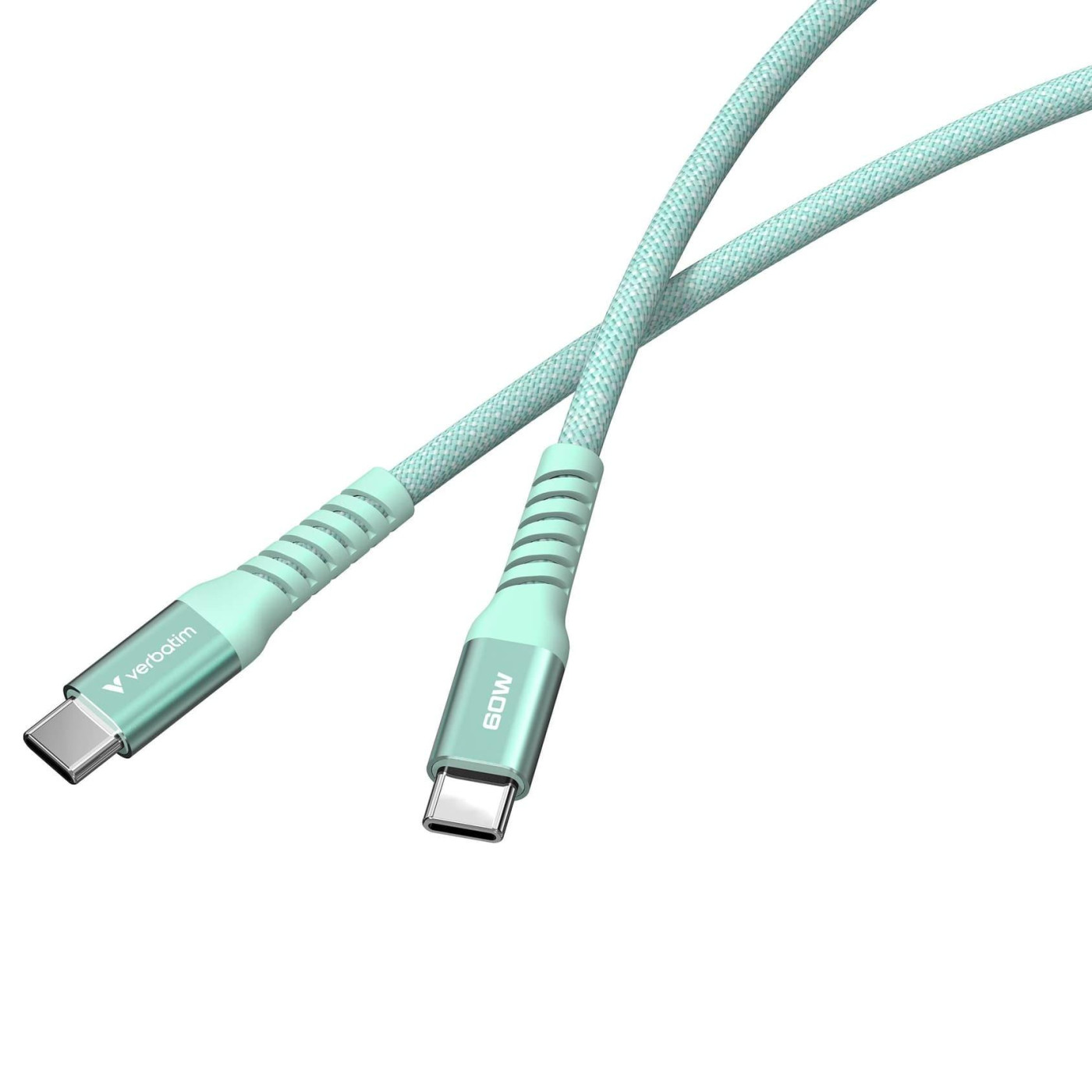 Кабель Verbatim 60 Вт /USB-C–USB-C /120 см-зелений (31864)