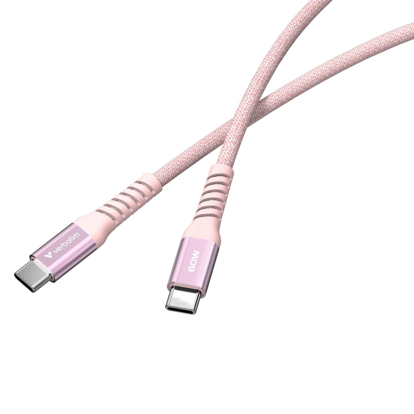 Кабель Verbatim 60 Вт /USB-C–USB-C /120 см-рожевий (31853)