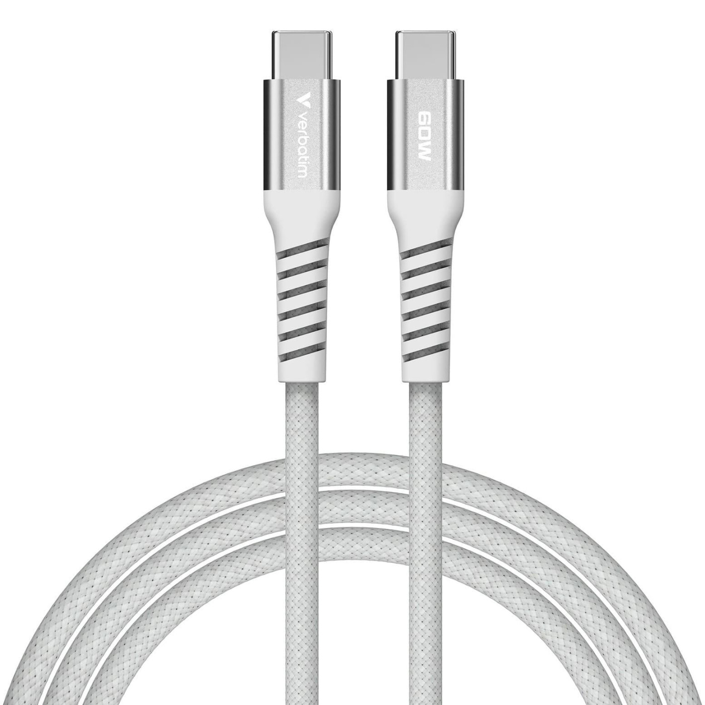 Кабель Verbatim 60 Вт /USB-C–USB-C /120 см-сирий (31850)