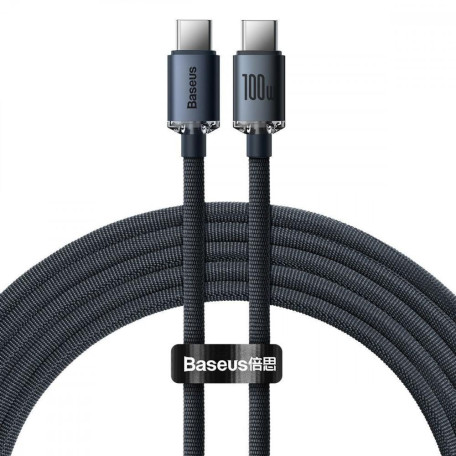 Кабель Baseus Crystal Shine Series Type-C to Type-C 100W (2m) black (CAJY000701)