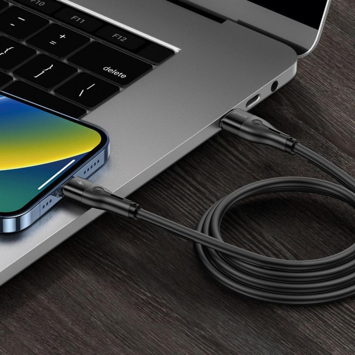 Кабель Proove Soft Silicone Type-C to Type-C 60W (1m) black