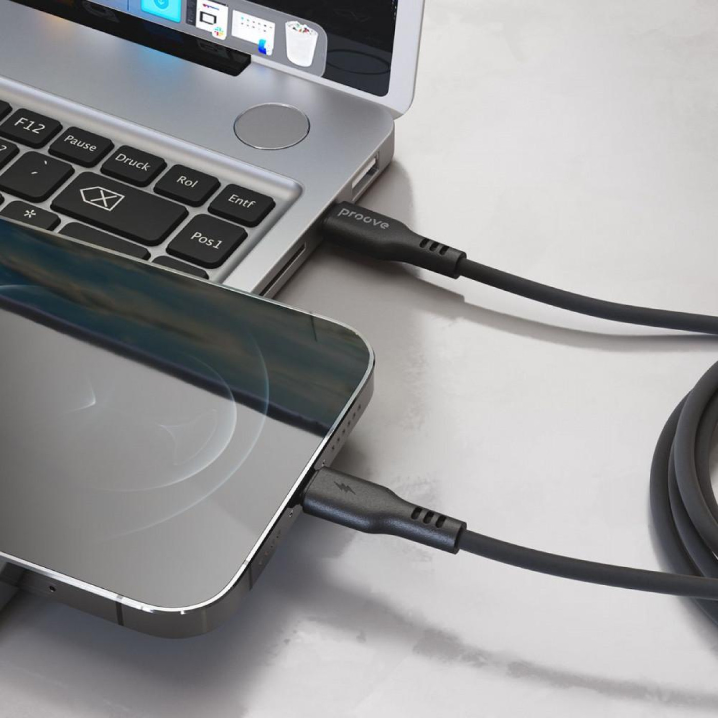 Кабель Proove Rebirth Type-C to Lightning 27W (1m) black