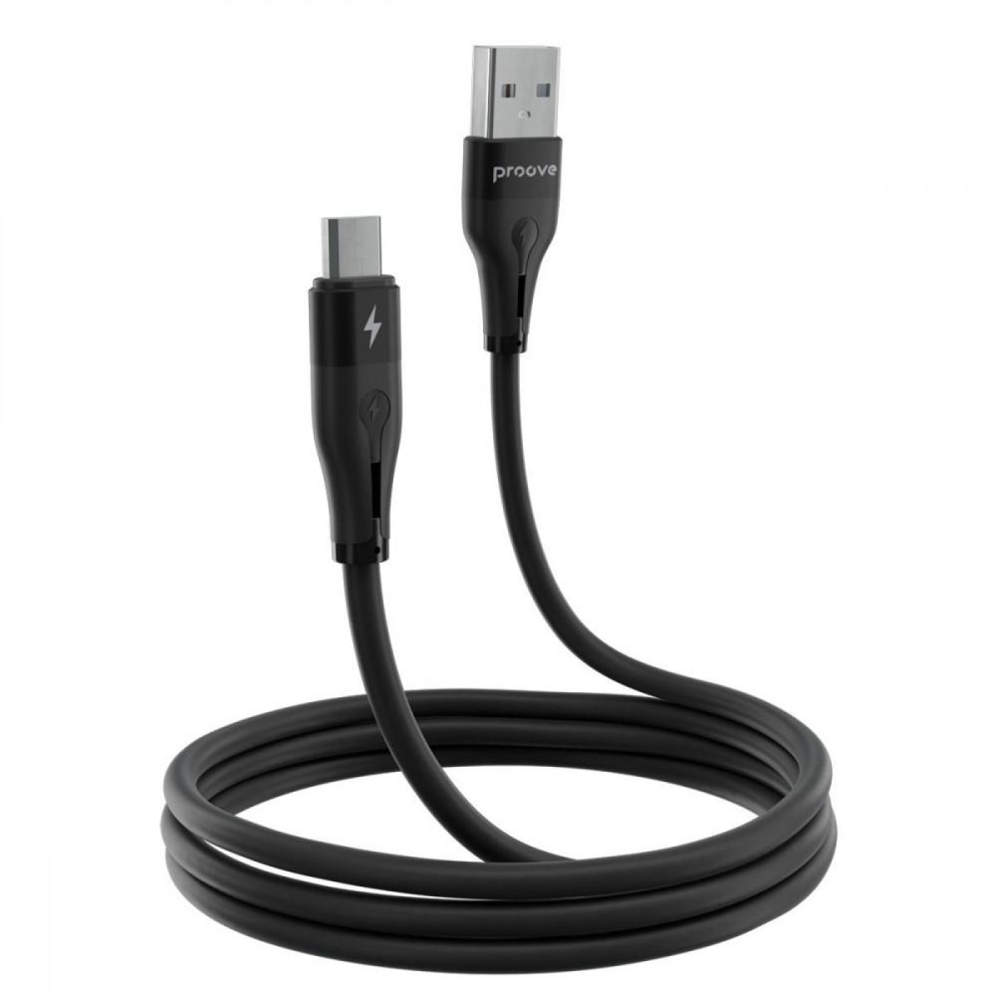 Кабель Proove Soft Silicone USB to Micro USB 2.4A (1m) black (CCSO20001301)