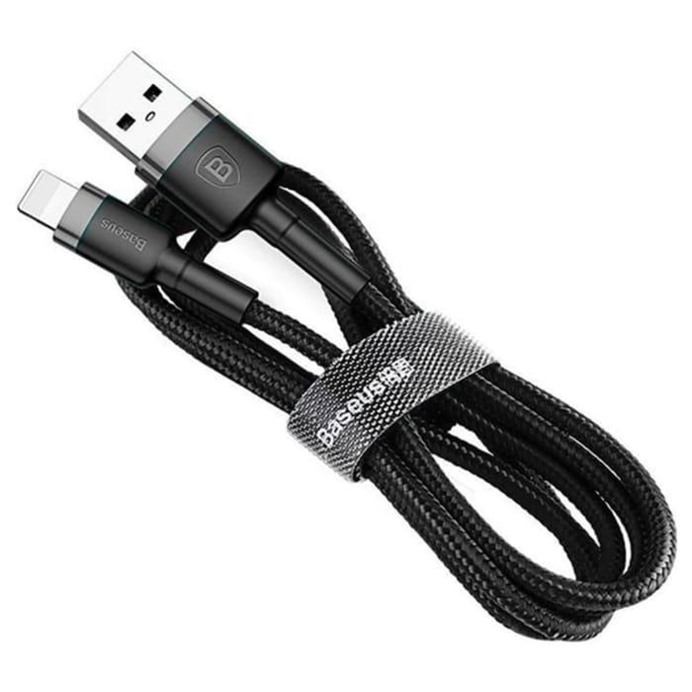 Кабель Baseus Cafule Lightning 2.4A (1m) gray/black (CALKLF-BG1)