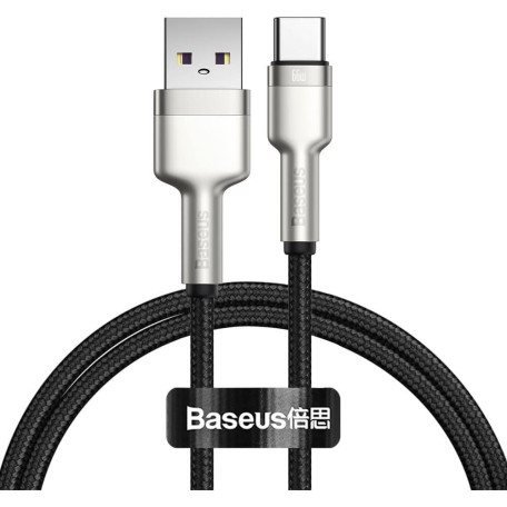 Кабель Baseus Cafule Metal Data Type-C 66W (1m) black (CAKF000101)