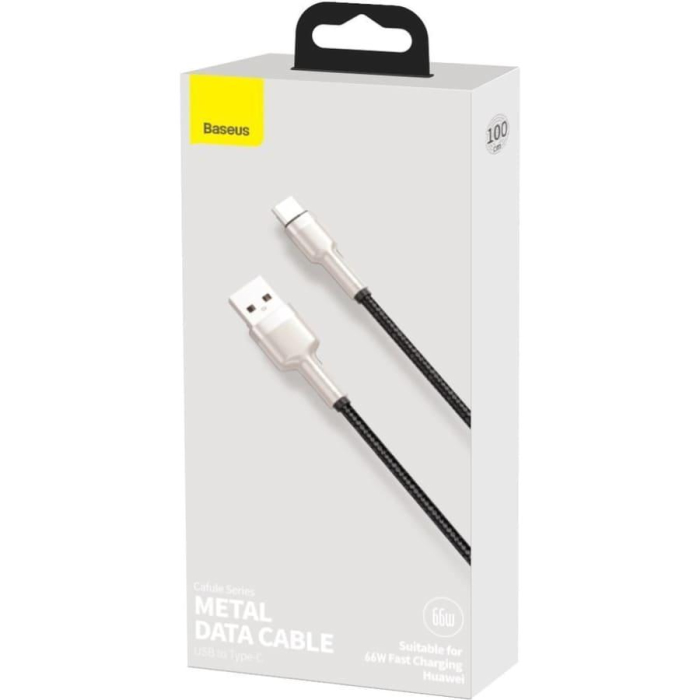 Кабель Baseus Cafule Metal Data Type-C 66W (1m) black (CAKF000101)
