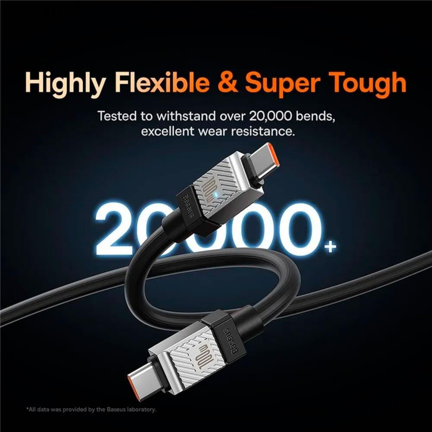 Кабель Baseus CoolPlay Series Type-C to Type-C 100W (2m) black (CAKW000301)