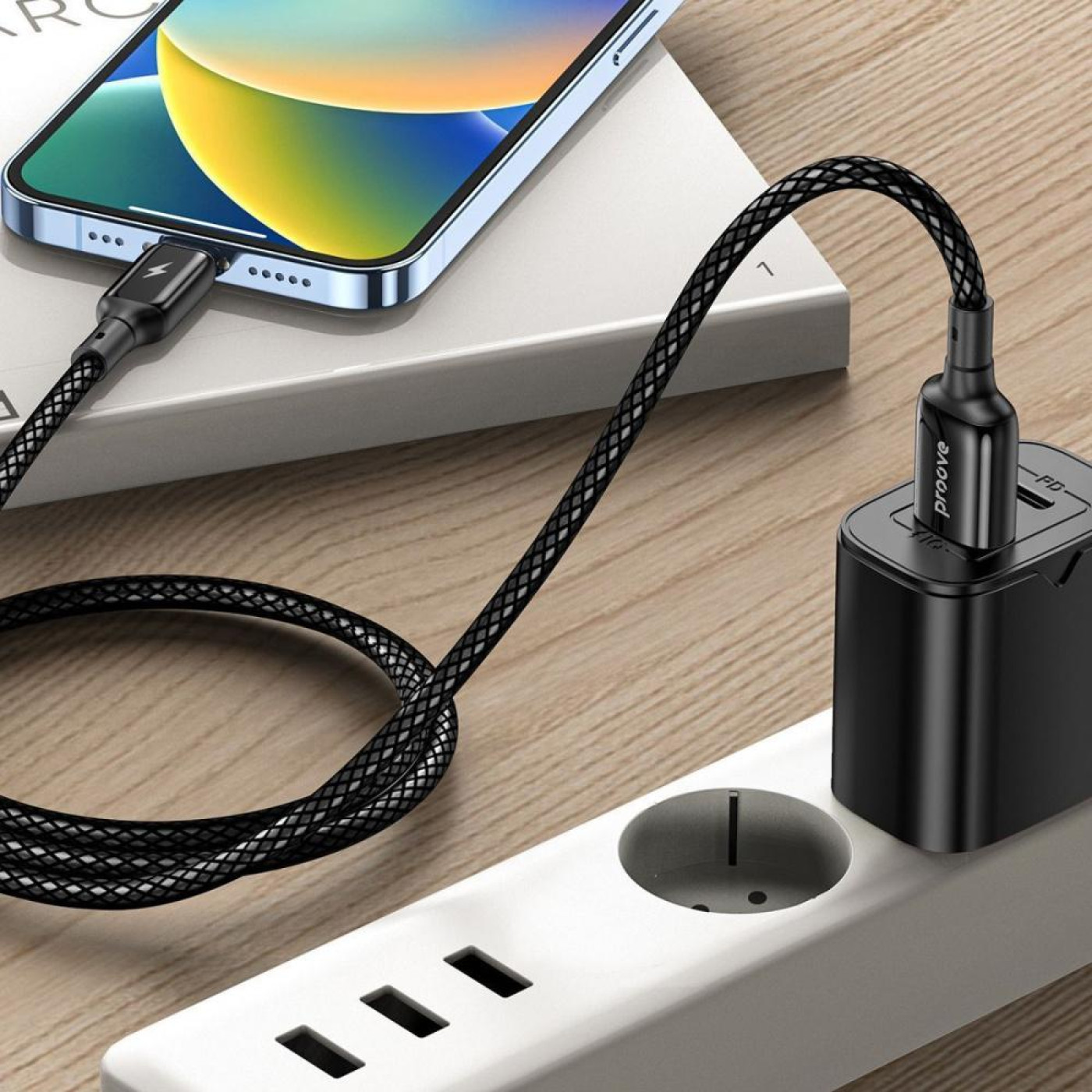 Кабель Proove Dense Metal USB to Lightning 2.4A (1m) black (CCDM20001101)