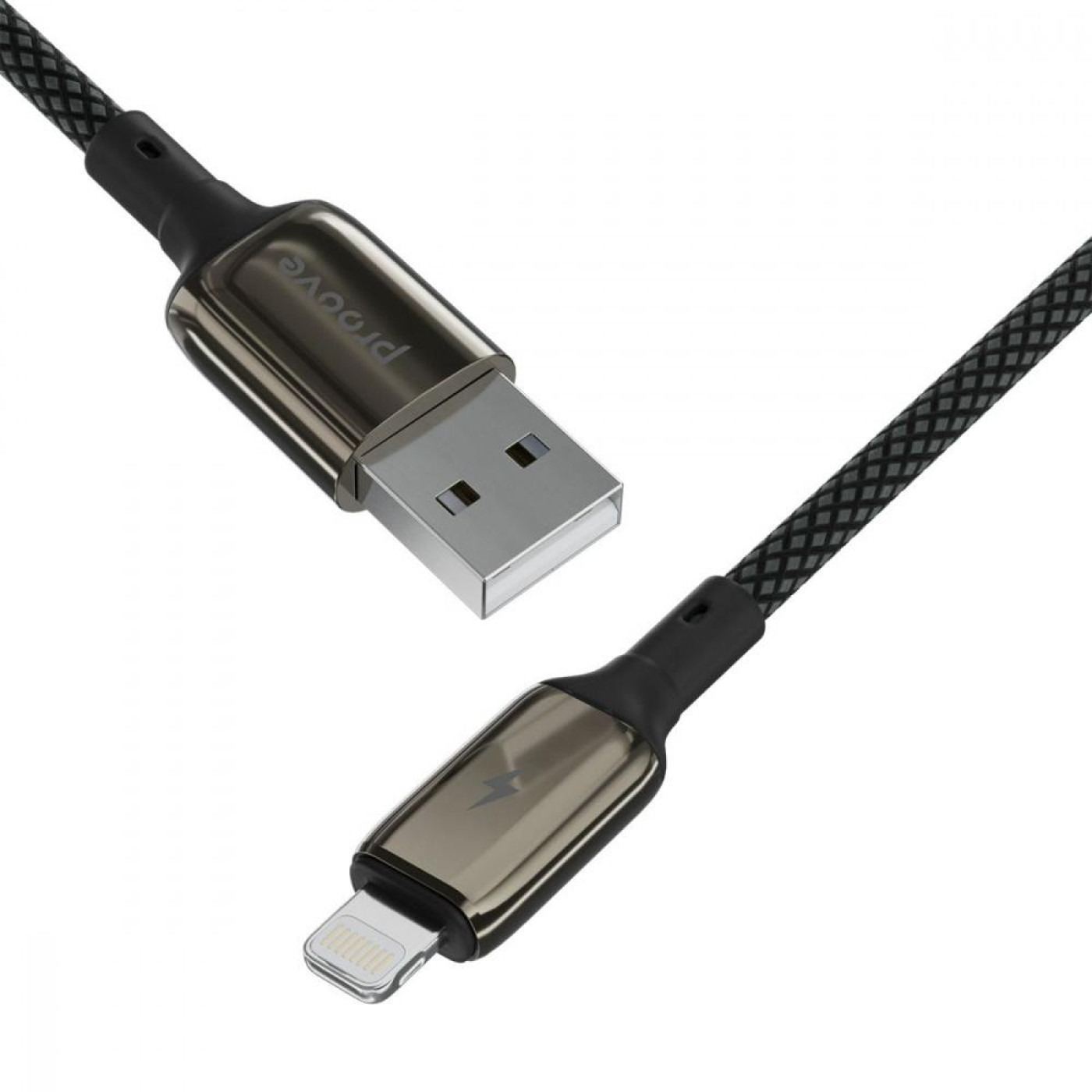 Кабель Proove Dense Metal USB to Lightning 2.4A (1m) black (CCDM20001101)