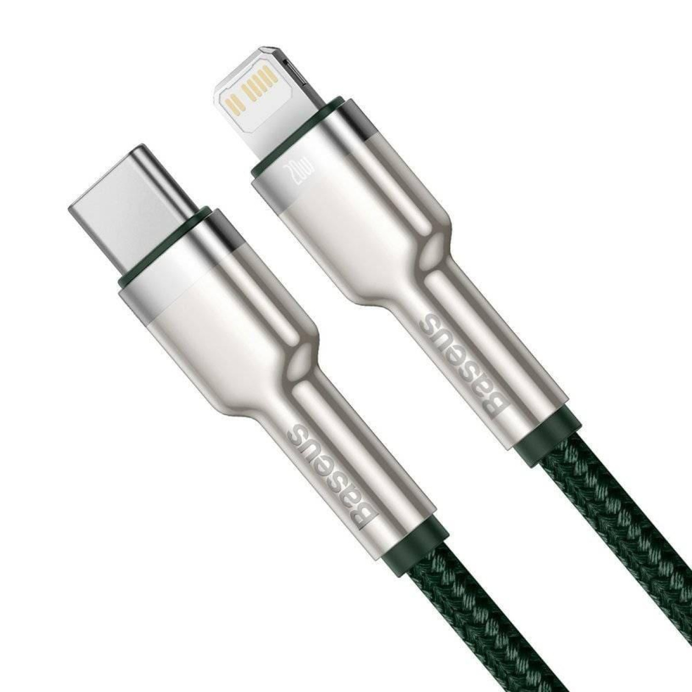 Кабель Baseus Cafule Metal Type-C to Lightning PD 20W (1m) green (CATLJK-A06)