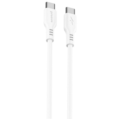 Кабель Proove Rebirth Type-C to Type-С 60W (1m) white (CCRE61002202)