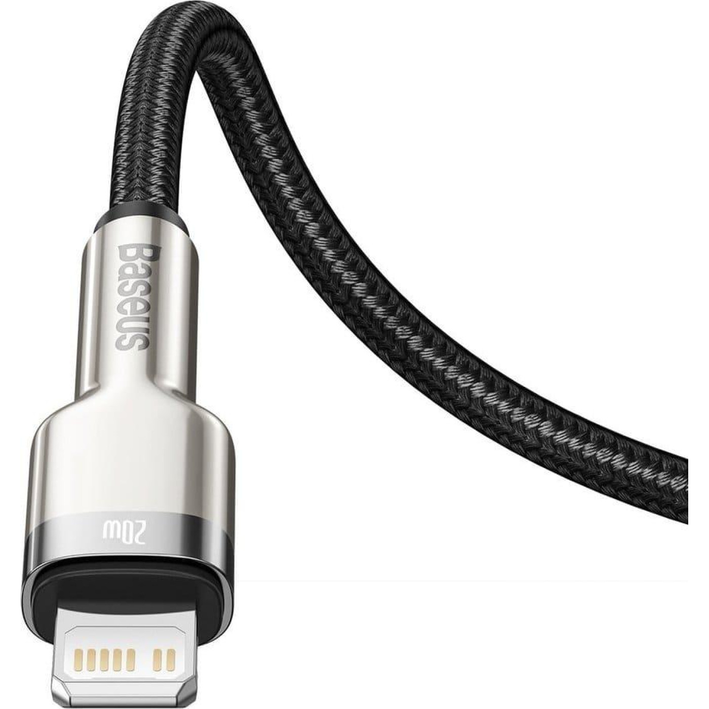 Кабель Baseus Cafule Metal Type-C to Lightning PD 20W (0.25m) black (CATLJK-01)