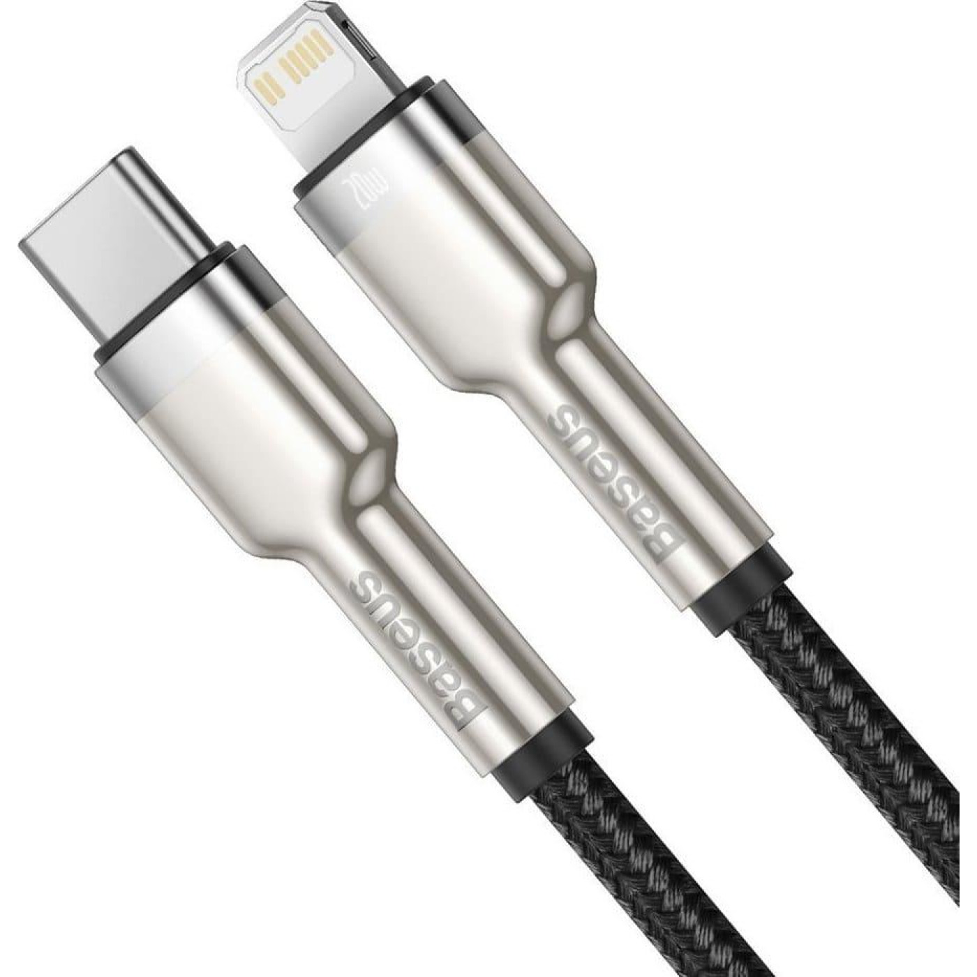 Кабель Baseus Cafule Metal Type-C to Lightning PD 20W (0.25m) black (CATLJK-01)