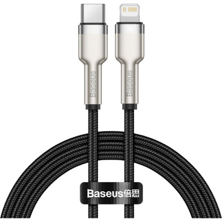 Кабель Baseus Cafule Metal Type-C to Lightning PD 20W (1m) black (CATLJK-A01)