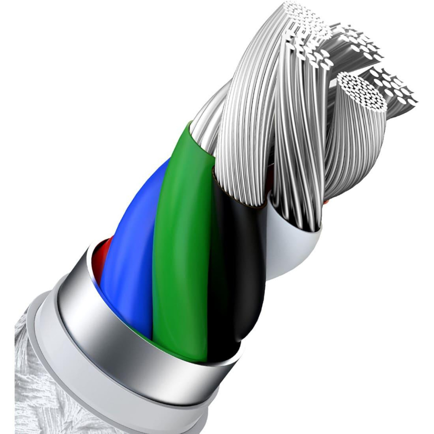 Кабель Baseus Cafule Metal Type-C to Lightning PD 20W (2m) white (CATLJK-B02)