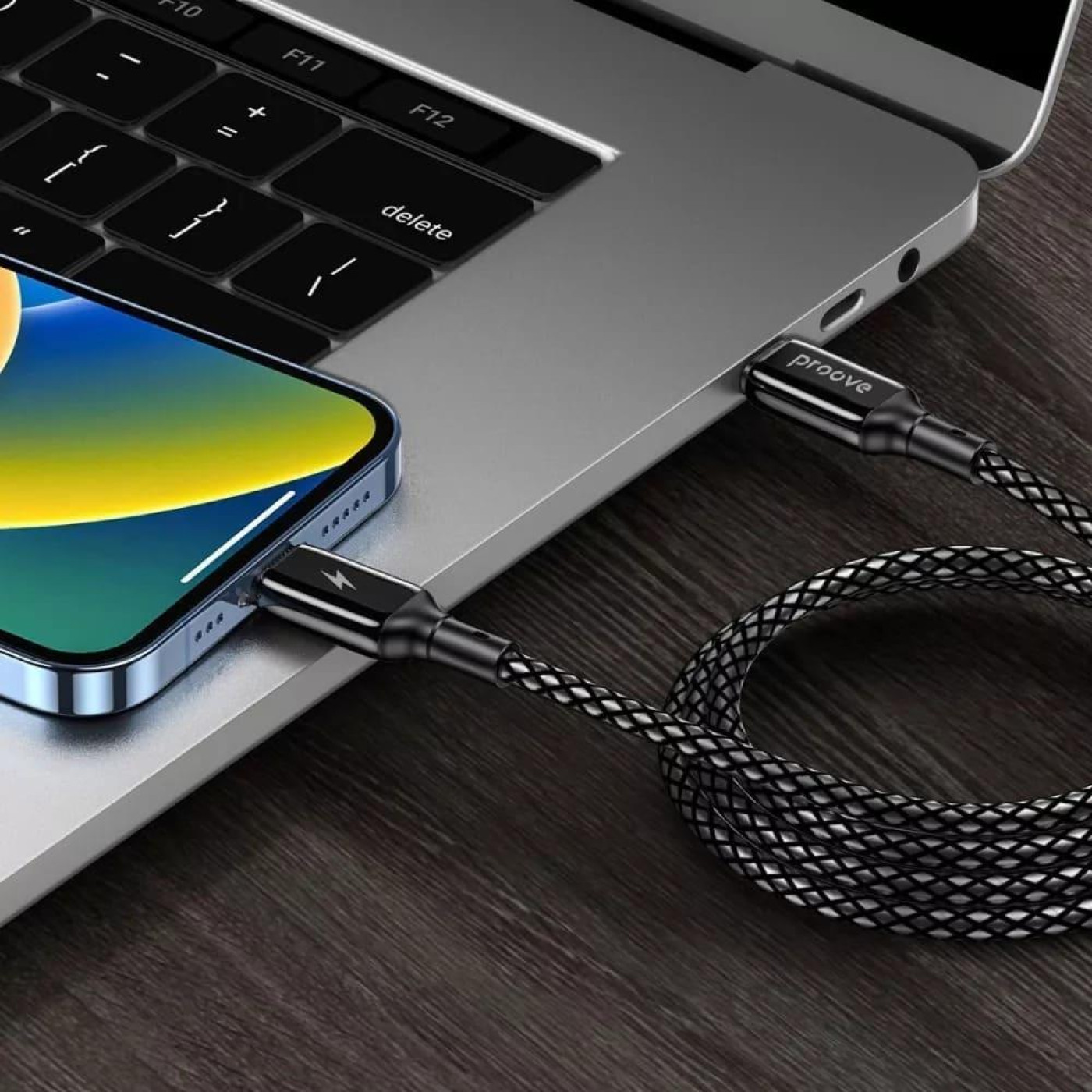 Кабель Proove Dense Metal Type-C to Lightning 27W (1m) black (CCDM27002101)