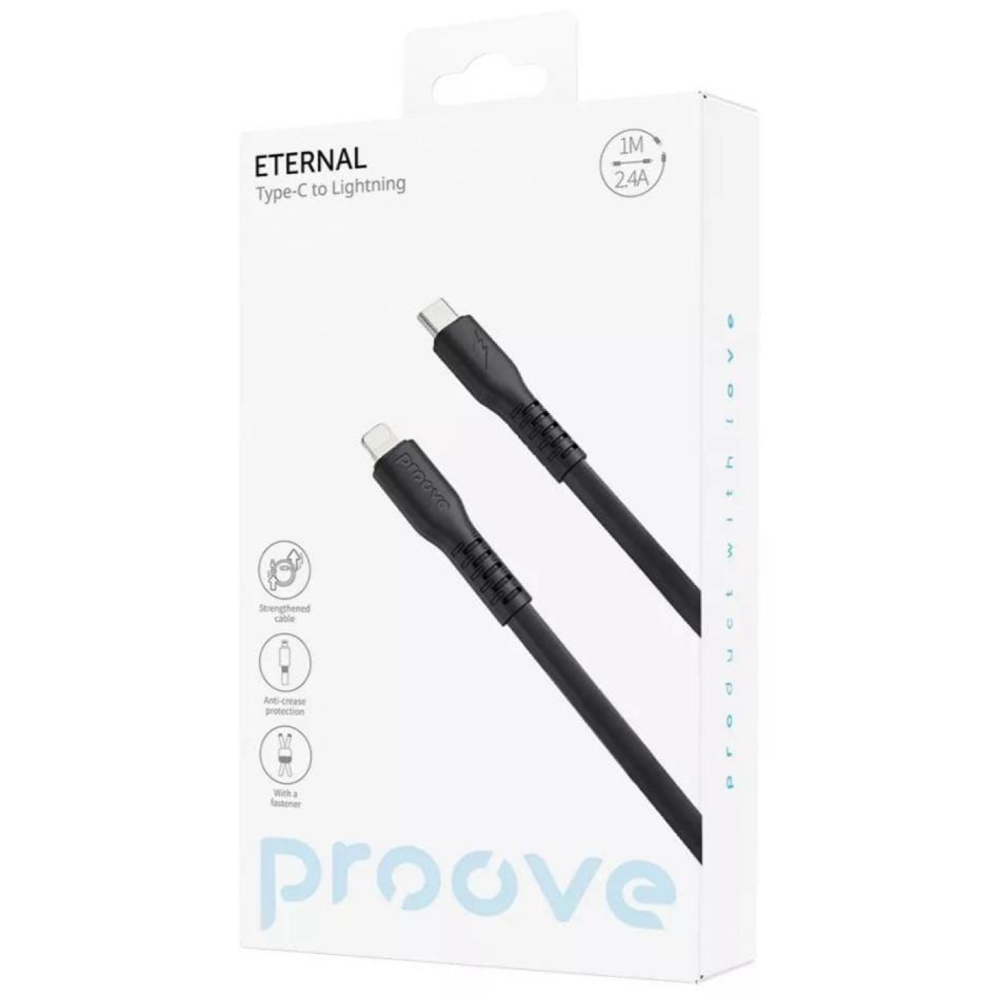 Кабель Proove Eternal Type-C to Lightning 27W (1m) black (CCET27002101)