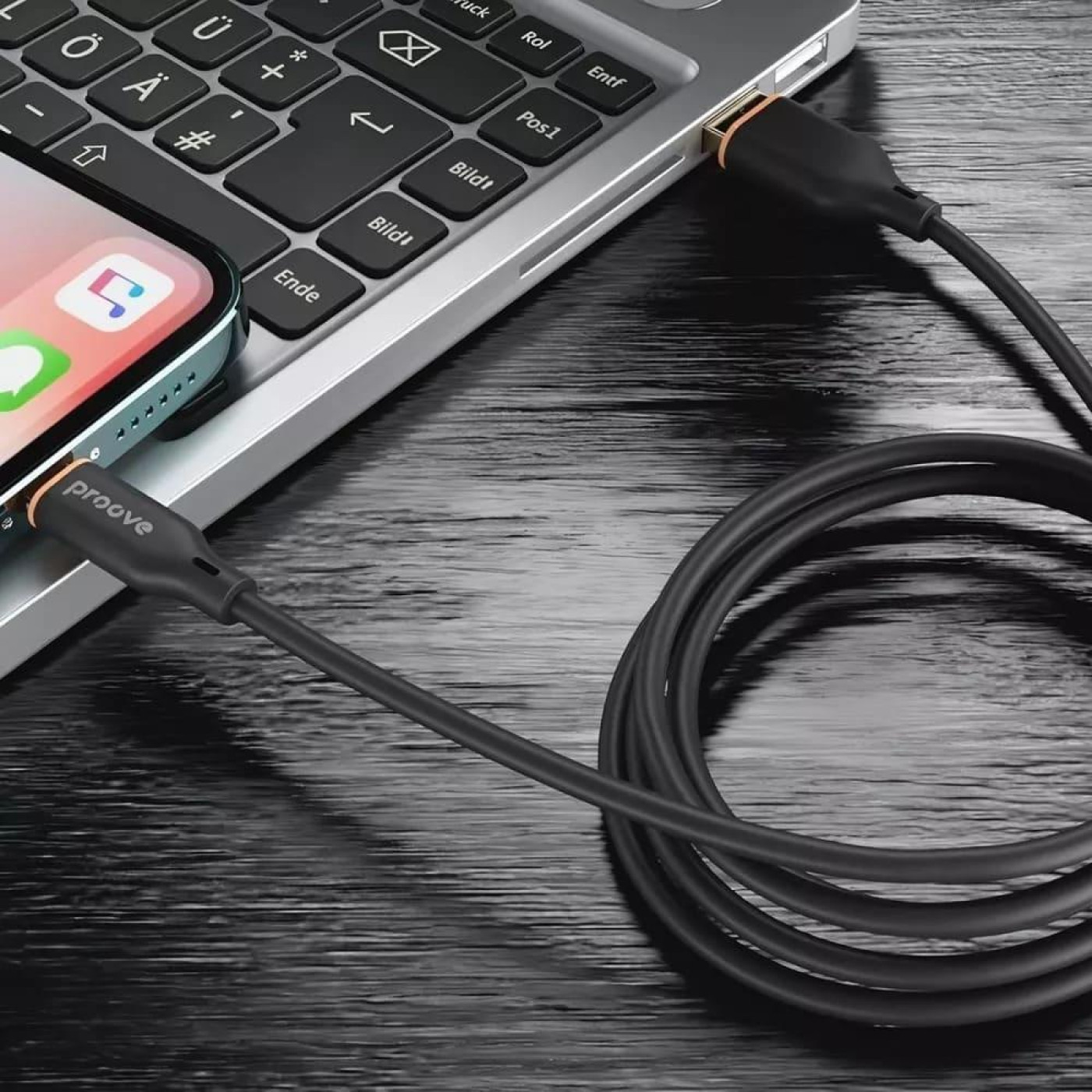 Кабель Proove Jelly Silicone Type-C 2.4A (1m) black (CCJS20001201)