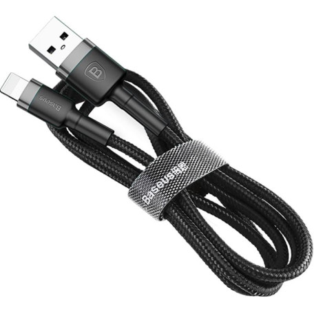Кабель Baseus USB 2.0 AM to Lightning 3.0m 2.0A grey-black (CALKLF-RG1)