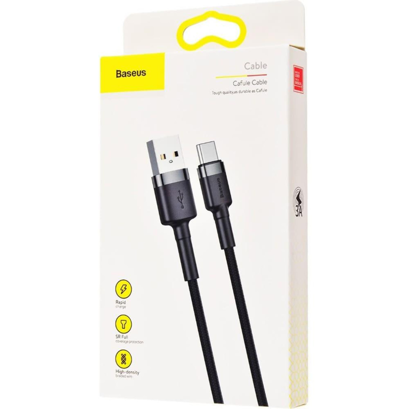 Кабель Baseus USB 2.0 AM to Lightning 3.0m 2.0A grey-black (CALKLF-RG1)