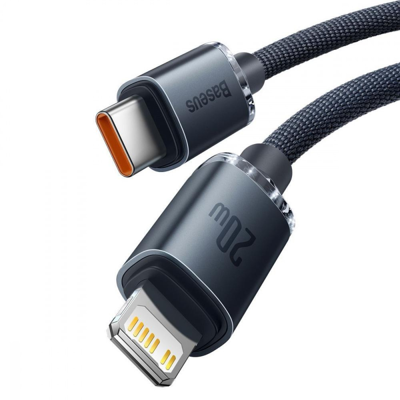 Кабель Baseus Lightning USB-C to Lightning Crystal Shine 20W 1.2m Black (CAJY000201)