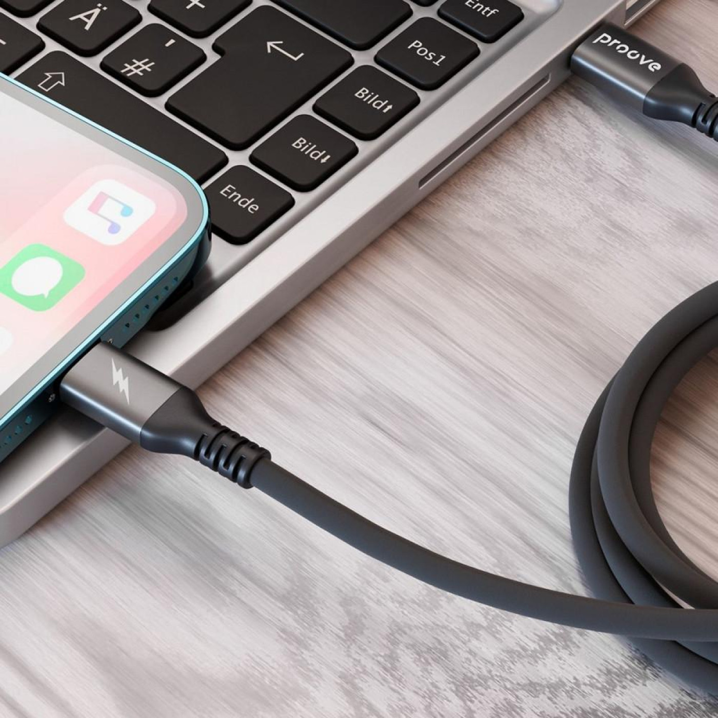 Кабель Proove ReGen Silicone Type-C to Lightning 27W (2m) black