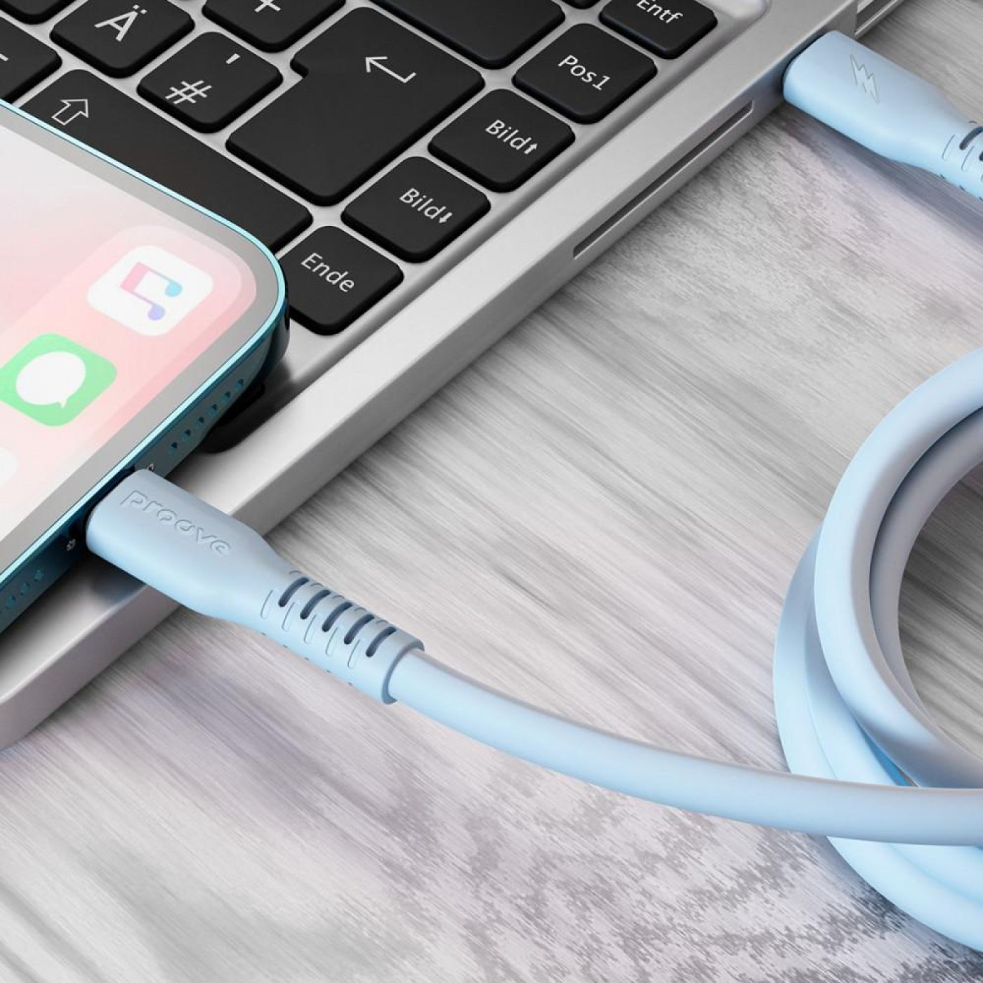 Кабель Proove Eternal Type-C to Lightning 27W (1m) light blue (CCET27002108)