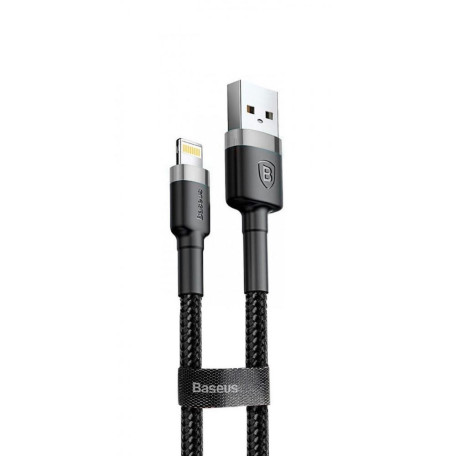 Кабель Baseus Cafule Lightning 1.5A (2m) gray/black (CALKLF-CG1)