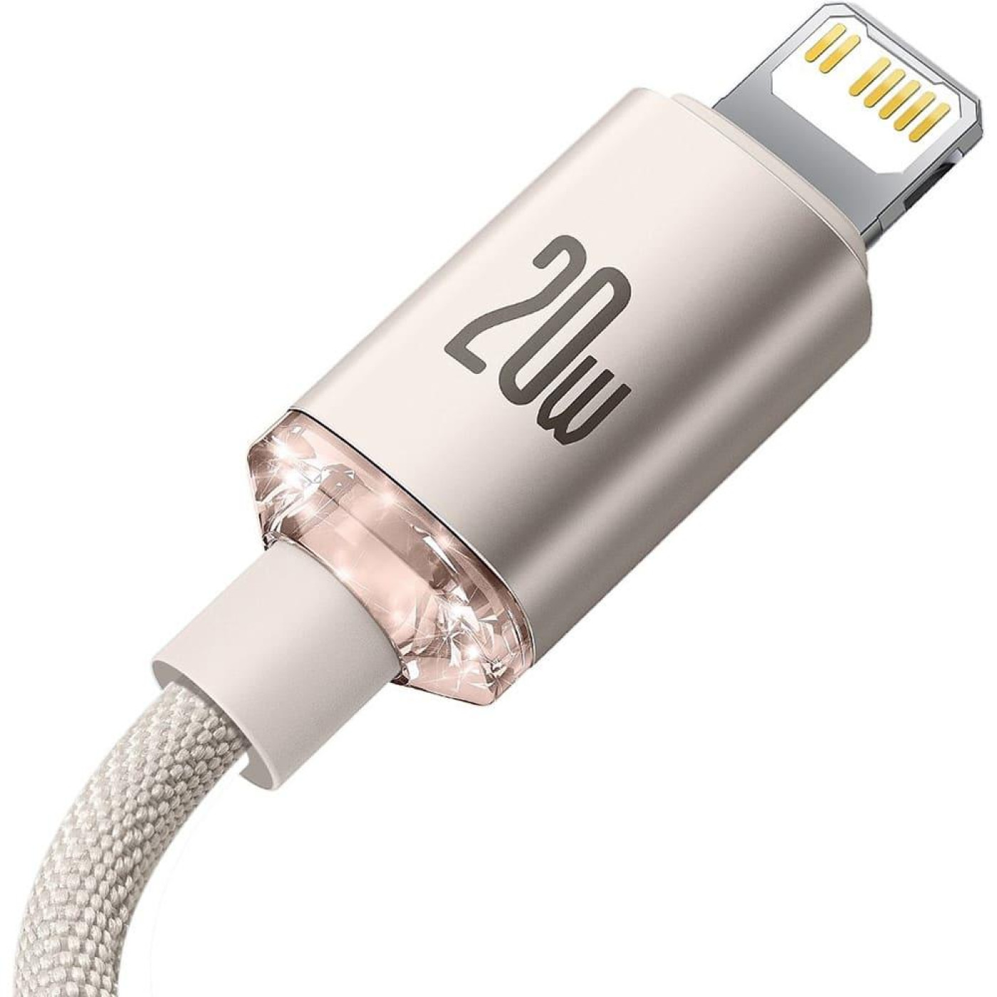 Кабель Baseus Lightning Crystal Shine Series Fast Charging Data Cable Type-C to Lightning 20W 1.2m Pink (CAJY001304)