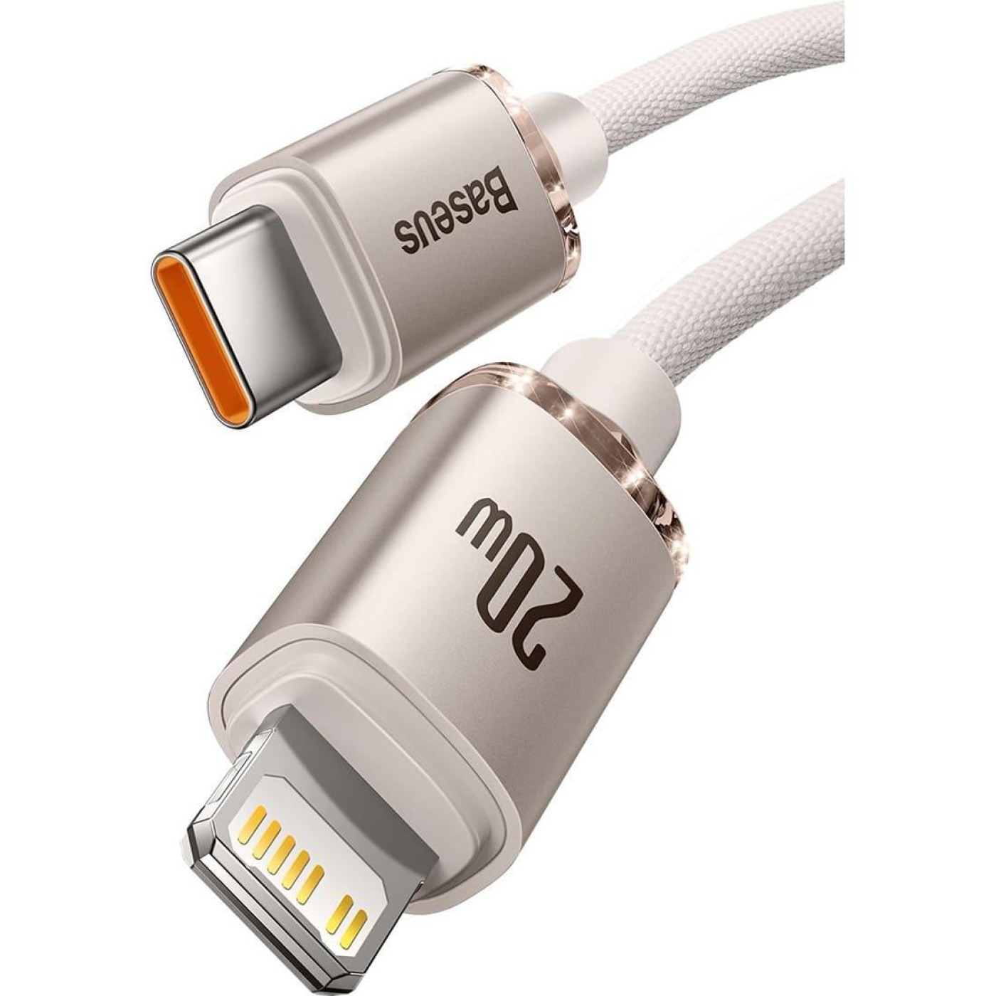 Кабель Baseus Lightning Crystal Shine Series Fast Charging Data Cable Type-C to Lightning 20W 1.2m Pink (CAJY001304)